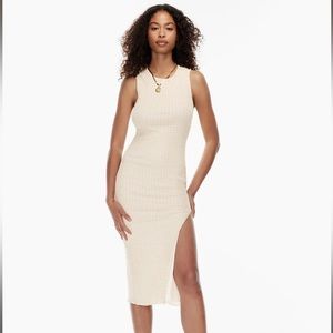 NWT Aritzia Wilfred Verona Dress in Birch/Espace, Large, $100